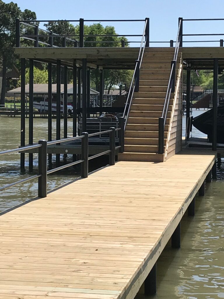 a dock with a second level
