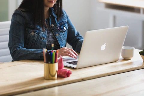 a person using a laptop